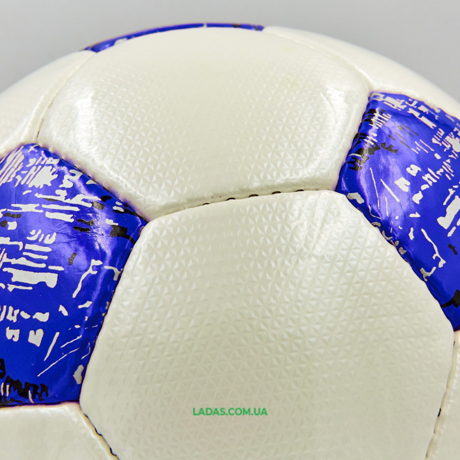 Мяч футбольный №5 PU ламинированный OFFICIAL (бело-синий, сшит вручную)
