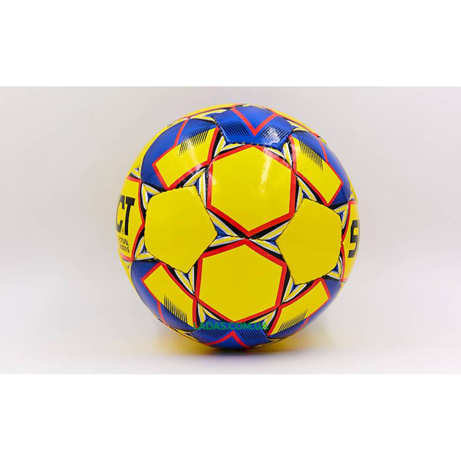 Мяч для футзала №4 ламинированный ST MIMAS (желто-синий, сшит вручную)