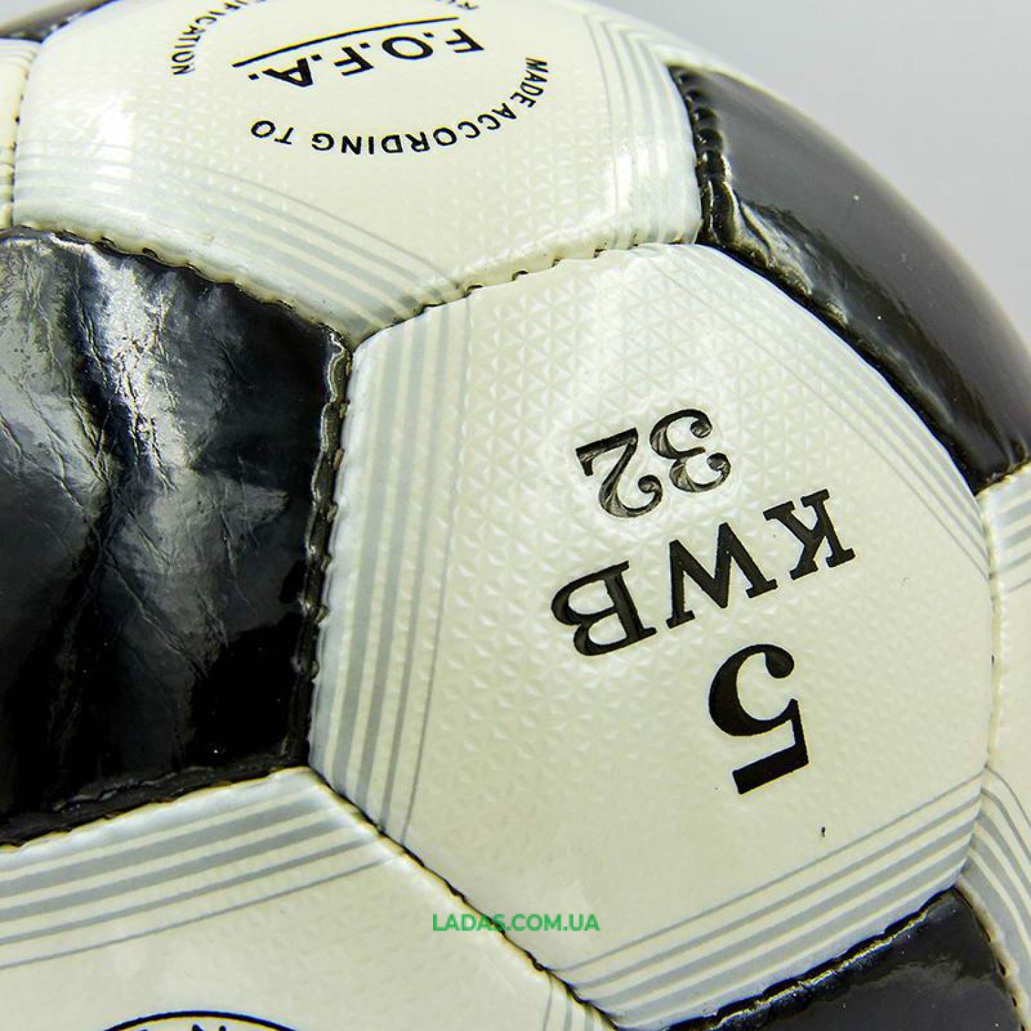 Мяч футбольный №5 PU ламинированный OFFICIAL (бело-черный, сшит вручную)