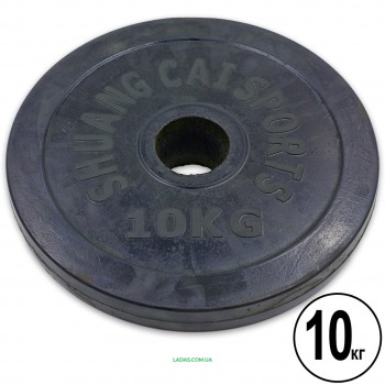 Блины (диски) 10кг обрезиненные d-52 мм (1шт*10 кг)