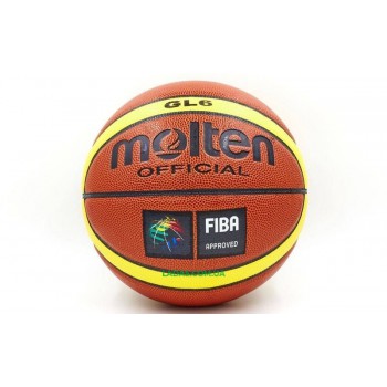 Мяч баскетбольный PU №6 Mol (коричнево-бежевый, для женщин)
