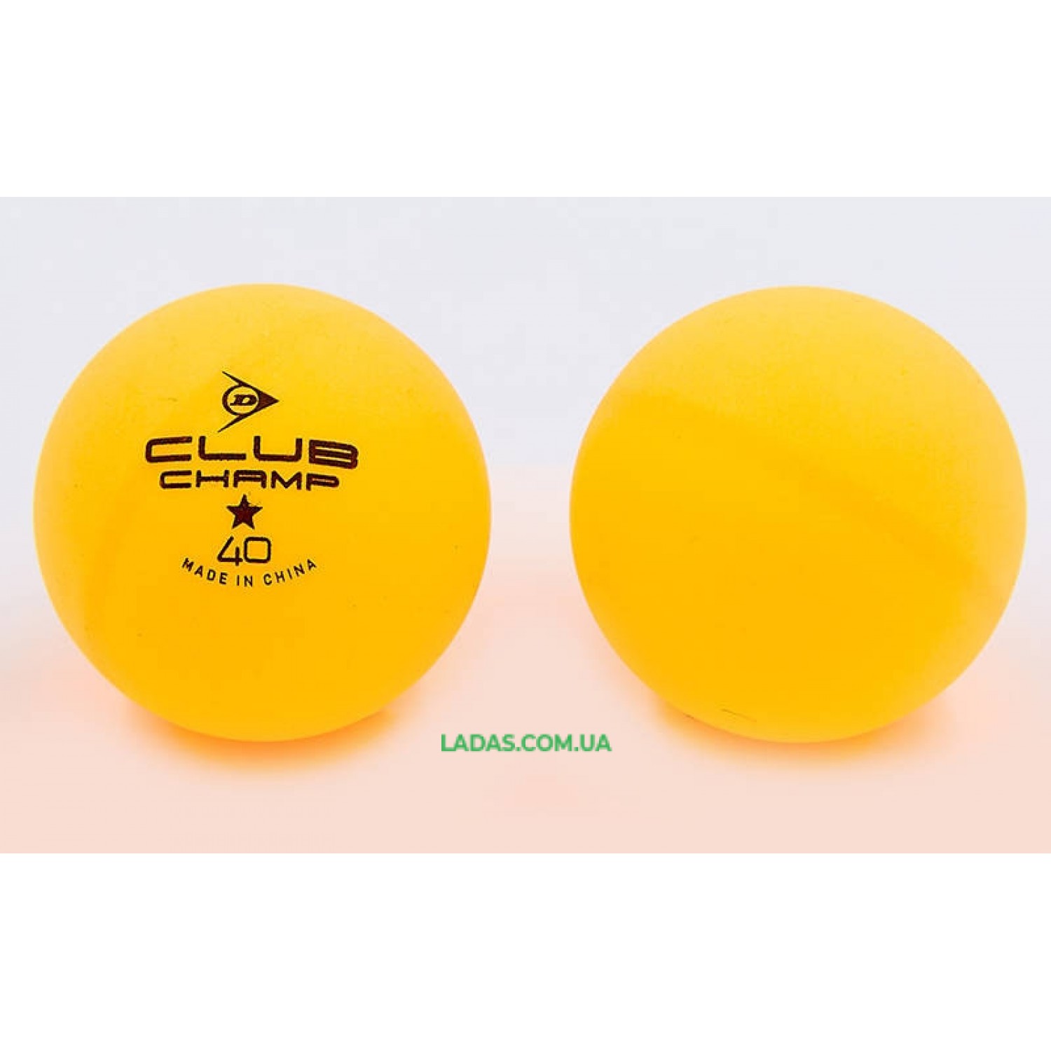 Набор мячей для настольного тенниса 6 штук DUNLOP 1star CLUB CHAMP (пластик, d-40мм, оранжевый)