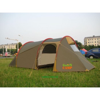 Палатка трехместная с тамбуром Green Camp GC1017
