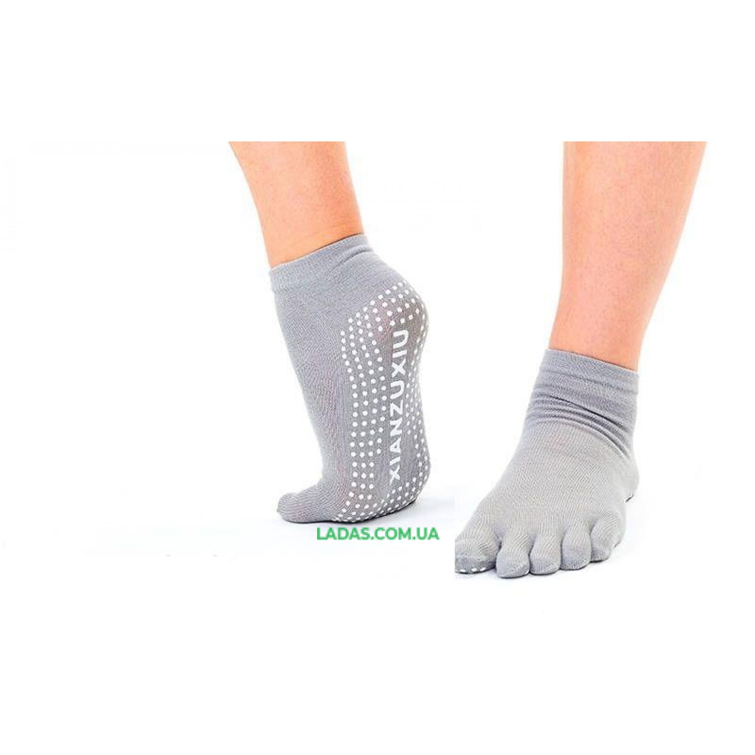 Носки для йоги с закрытыми пальцами (полиэстер, хлопок, р-р 36-41)