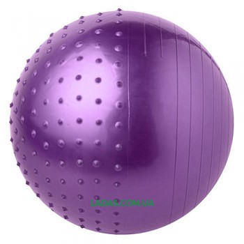 Мяч для фитнеса (фитбол) комби 65см (PVC, 1000г, цвета в ассор,ABS технолог)