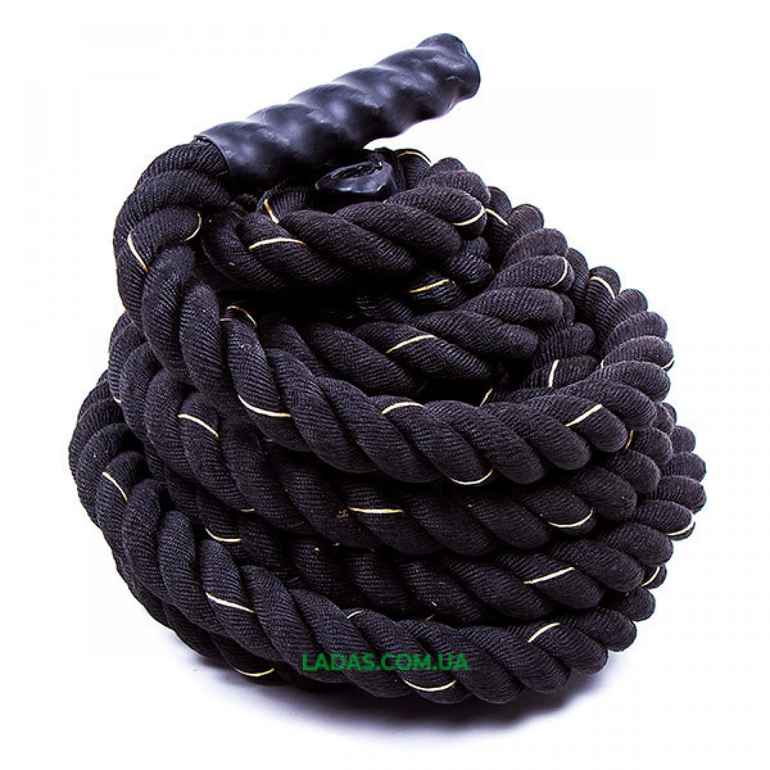 Канат для кроссфита черный Battle Rope (полипропилен, длина 12м, диаметр 5 см)