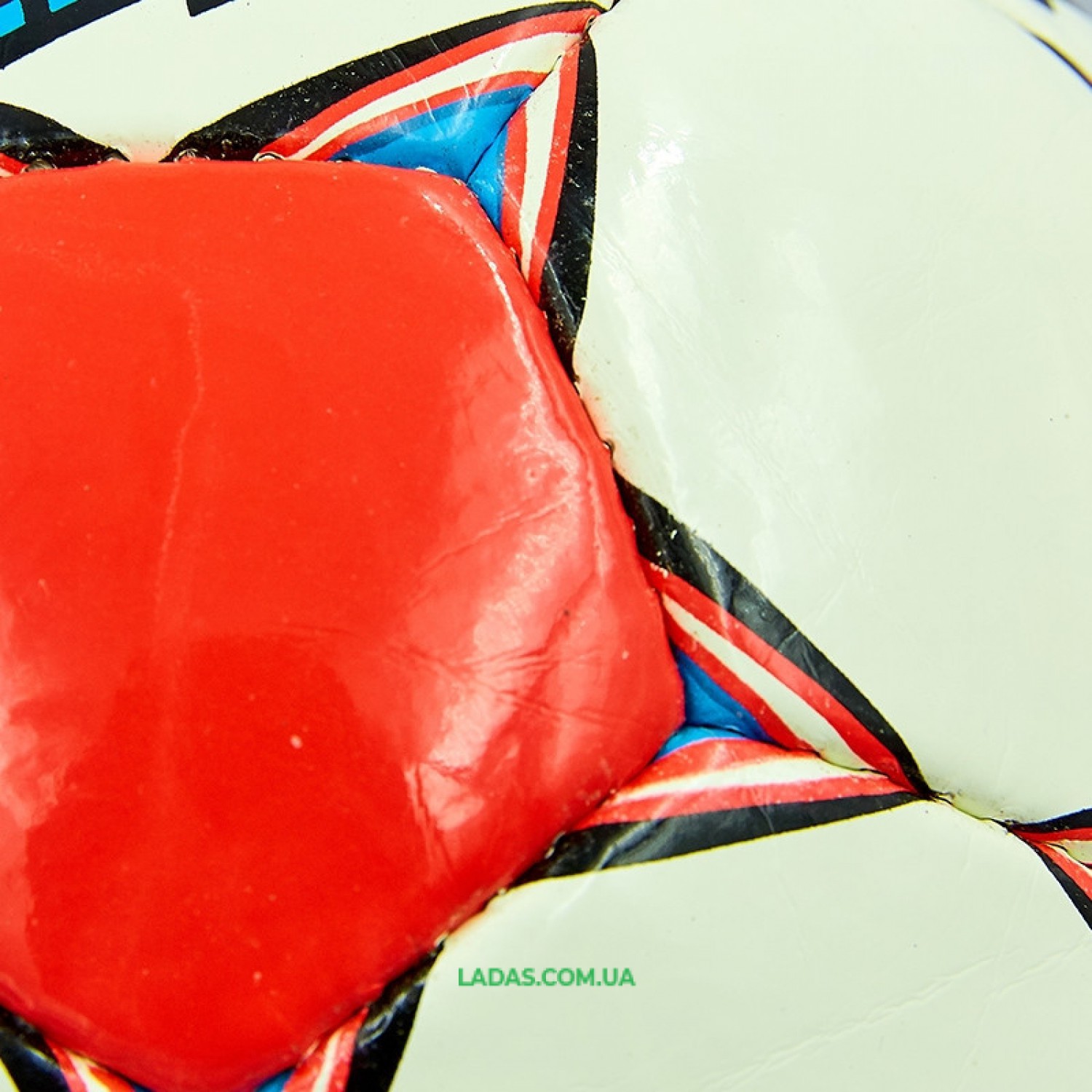 Мяч футбольный №4 PU ламинированный ST TALENTO (бело-синий, сшит вручную)