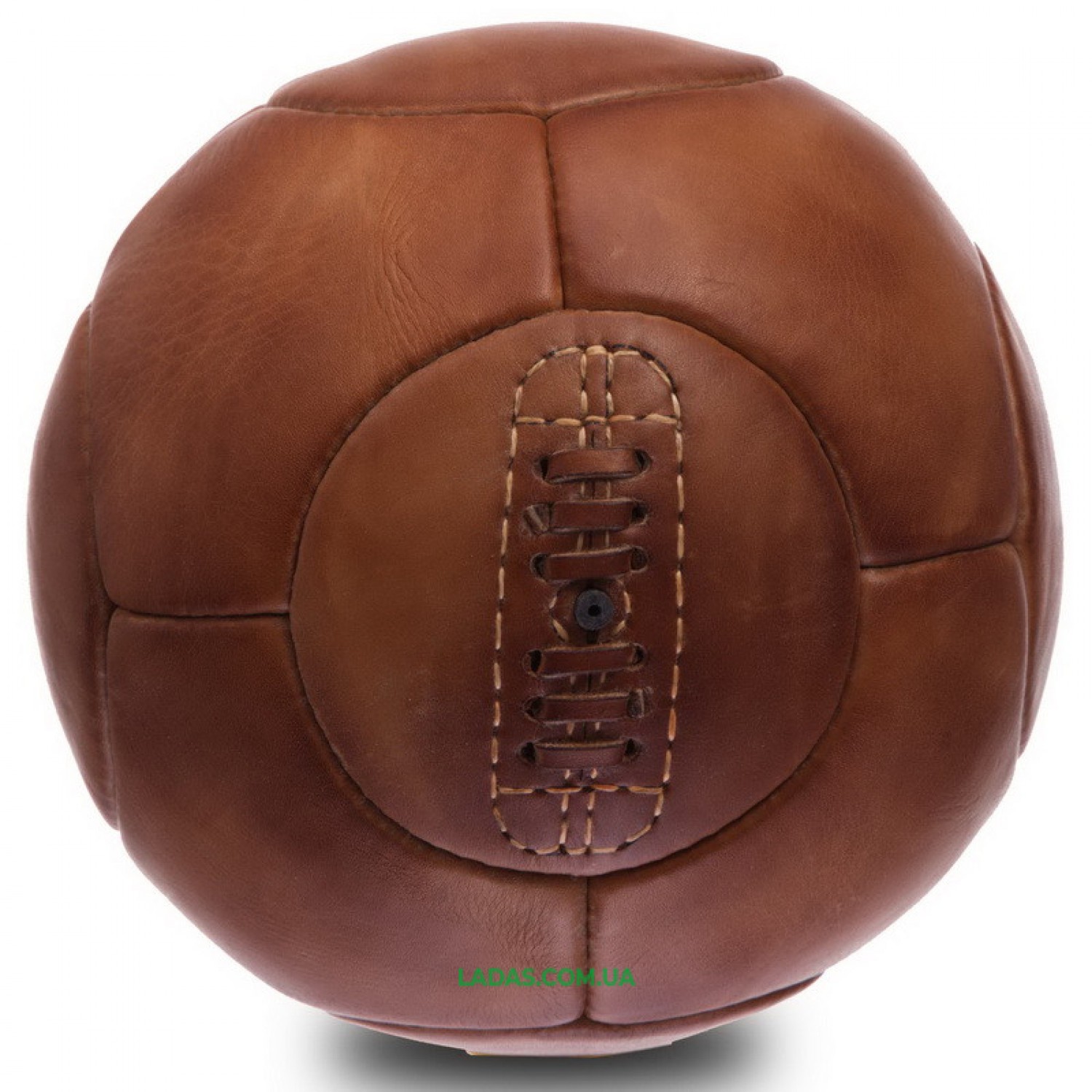Мяч футбольный №5 Кожа VINTAG F-0252 (№5, 5сл., 14 панелей, сшит вручную, коричневый)