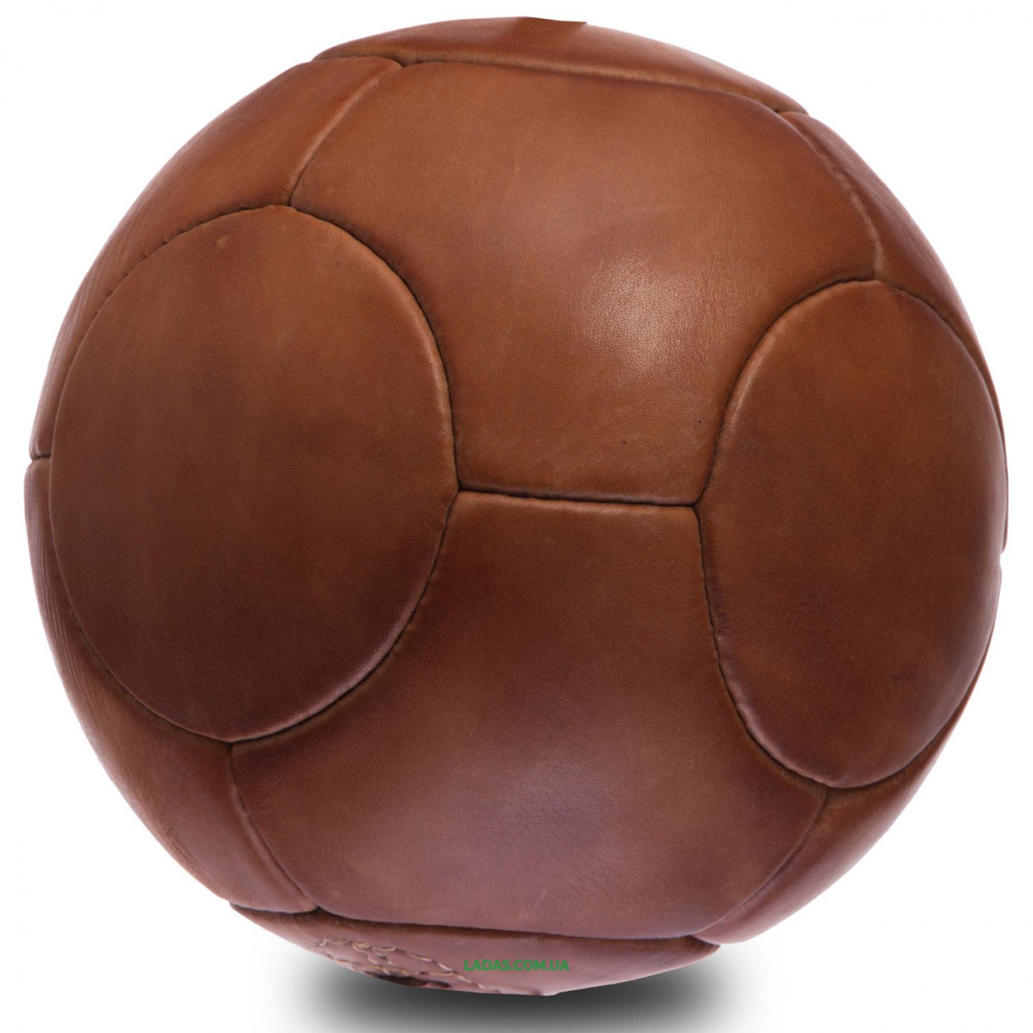 Мяч футбольный №5 Кожа VINTAG F-0252 (№5, 5сл., 14 панелей, сшит вручную, коричневый)