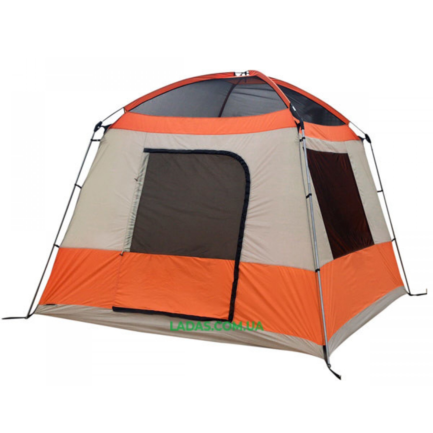 Палатка 4+1 местная GreenCamp GC10, автомат(р-р 300 х 270 х 180/205 см.,оранжевый)