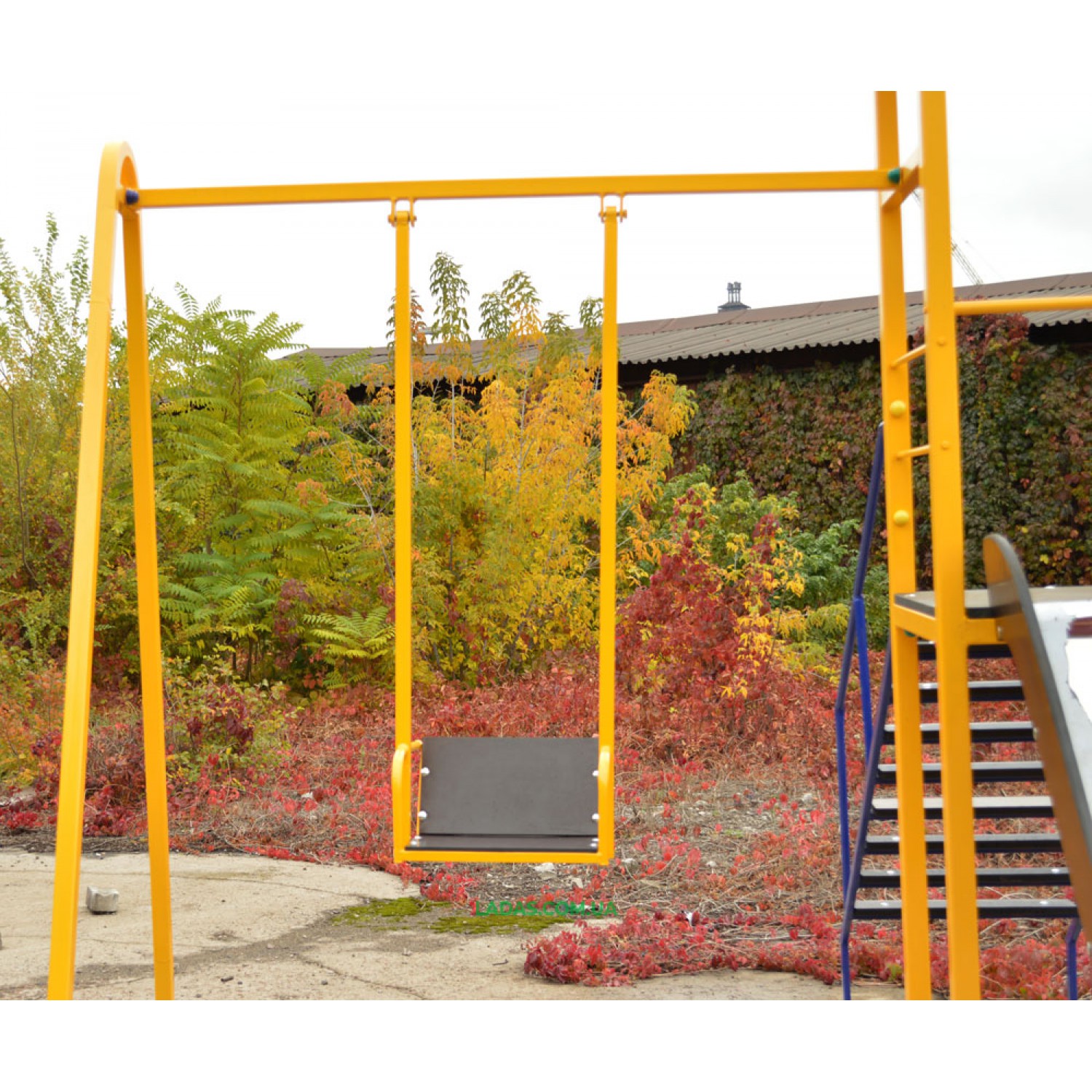 Детский игровая площадка PlayGraund - 1 с горкой, качелей, рукоходом и шведской лестницей (под бетонирование)